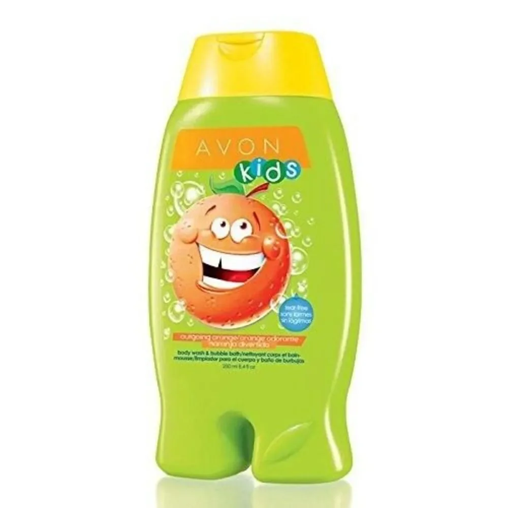 Lot of 3 Avon Kids Orange Body Wash Bubble Bath 8.4 Fl Oz New Sealed